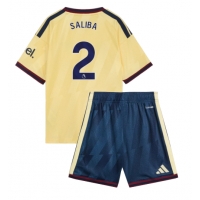 Arsenal William Saliba #2 Tredje Tröja Barn 2026-27 Kortärmad (+ Korta byxor)